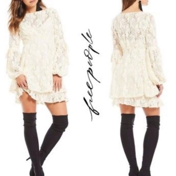 Free People Dresses & Skirts - FREE PEOPLE Lace Dress- NEW W/TAGS - xs/s/m